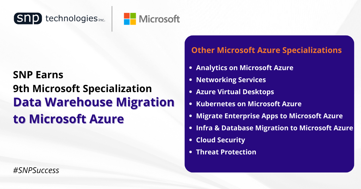 9th Microsoft Specialization in Data Warehouse Migration 